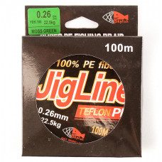 Шнур плетеный JigLine Teflon PE 0,10 мм 100 метров