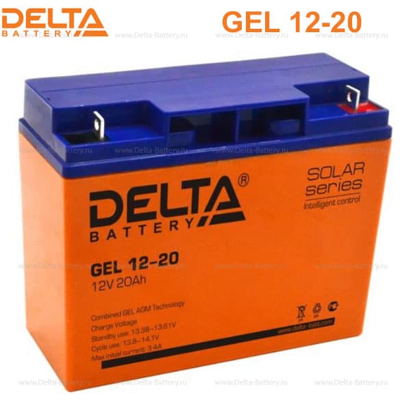 Аккумуляторная батарея Delta GEL 12-20 (12V / 20Ah) в Ростове-на-Дону